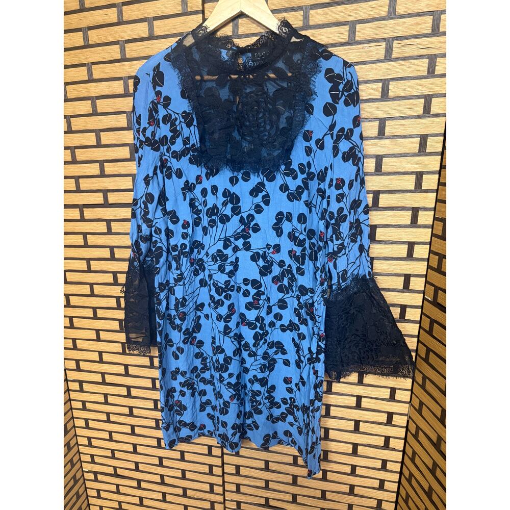 Eloquii Blue Floral Lace Dress Size 18‎